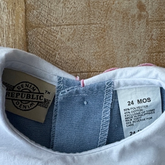 Vintage Denim Republic Girls Romper 24m - Picture 2 of 10
